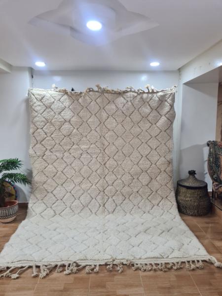 White Nafil Marokkaans handgemaakt tapijt